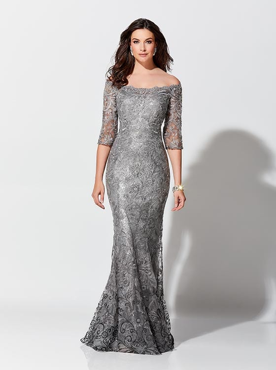 Grey Lace Form Dress, Mother